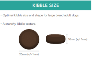 Large breed kibble size