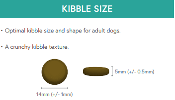 Kibble size 14mm by 5mm